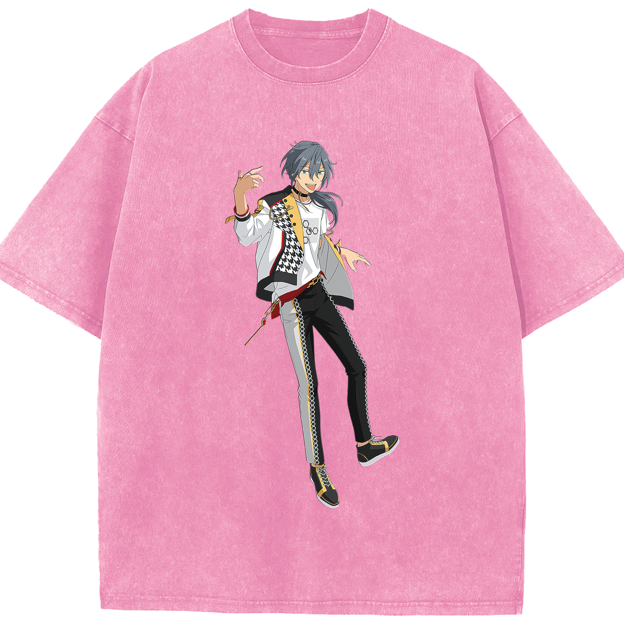 （画像用） あんさんぶるスターズ! Ensemble Stars 綿100% ヴィンテージ風 半袖Tシャツ（フロントプリント）